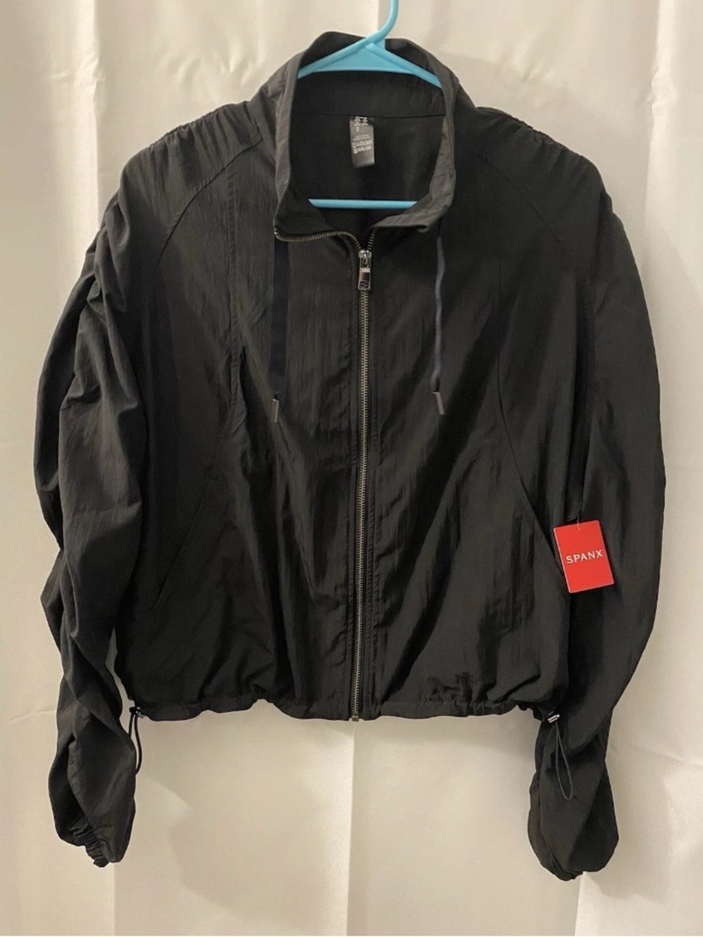 SPANX Black Organza Windbreaker with Red Tag